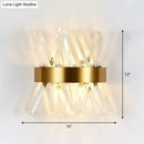 Modern gold crystal wall sconce bedroom wall mount lamp