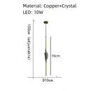Modern gold crystal wall sconce bedroom teardrop light