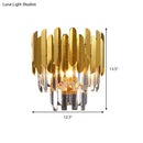 Modern gold crystal wall sconce corridor wall lamp
