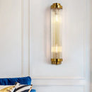 Modern gold crystal wall sconce lamp bedroom glass lighting