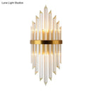Modern gold crystal wall sconce – living room 110v-120v light
