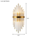 Modern gold crystal wall sconce – living room 110v-120v light