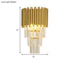 Modern gold crystal wall sconce living room e14 light type