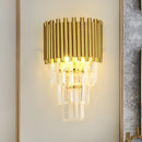 Modern gold crystal wall sconce living room e14 light type