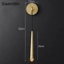 Modern gold crystal water drop wall sconce bedroom led mirror light