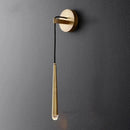 Modern gold crystal water drop wall sconce bedroom led mirror light