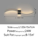 Modern gold curved led wall lamp for living room bedroom