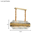 Modern gold cut crystal chandelier dining room light kit
