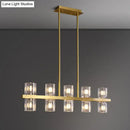 Modern gold cylinder island light fixture dining room chandelier