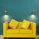 Modern gold cylindrical led wall lamp for bedroom with knob switch