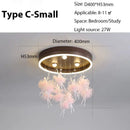 Modern gold dancing girl led chandelier crystal bird bedroom light