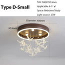 Modern gold dancing girl led chandelier crystal bird bedroom light