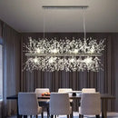 Modern gold dandelion art crystal chandelier living room light