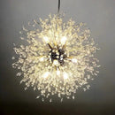 Modern gold dandelion art crystal chandelier living room light