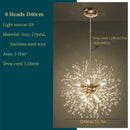 Modern gold dandelion art crystal chandelier living room light