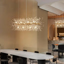 Modern gold dandelion art crystal chandelier living room light