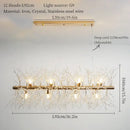 Modern gold dandelion art crystal chandelier living room light