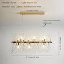 Modern gold dandelion art crystal chandelier living room light