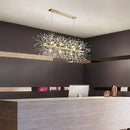 Modern gold dandelion crystal ceiling lamp for dining room