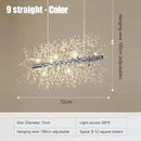 Modern gold dandelion crystal ceiling lamp for dining room