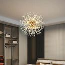 Modern gold dandelion crystal ceiling lamp for dining room