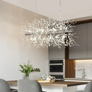 Modern gold dandelion crystal ceiling lamp for dining room