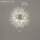 Modern gold dandelion crystal ceiling lamp for dining room