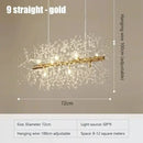 Modern gold dandelion crystal ceiling lamp for dining room