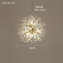 Modern gold dandelion crystal ceiling lamp for dining room