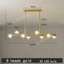 Modern gold decorbites bubble ball led hanging chandelier dining room