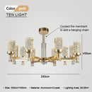 Modern gold decorbites bubble crystal chandelier for living room