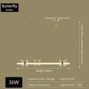 Modern gold decorbites butterfly flower chandelier dining room light