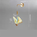 Modern gold decorbites butterfly wall lights bedroom glass sconces