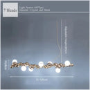 Modern gold decorbites caterpillar metal ball pendant light dining room