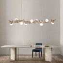Modern gold decorbites caterpillar metal ball pendant light dining room
