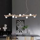Modern gold decorbites caterpillar metal ball pendant light dining room