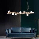 Modern gold decorbites caterpillar metal ball pendant light dining room