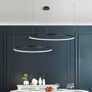 Modern gold decorbites circular led chandelier dining room light
