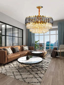 Modern gold decorbites crystal ceiling chandelier for living room