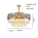 Modern gold decorbites crystal ceiling chandelier for living room
