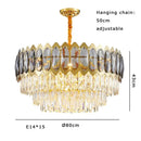Modern gold decorbites crystal ceiling chandelier for living room