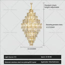 Modern gold decorbites crystal chandelier for living room loft