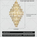 Modern gold decorbites crystal chandelier for living room loft