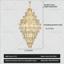 Modern gold decorbites crystal chandelier for living room loft