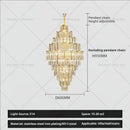 Modern gold decorbites crystal chandelier for living room loft