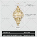 Modern gold decorbites crystal chandelier for living room loft