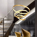 Modern gold decorbites crystal chandelier staircase living room light