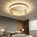 Modern gold decorbites crystal circle ceiling chandelier living room