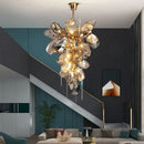 Modern gold decorbites crystal duplex chandelier living room light