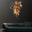 Modern gold decorbites crystal duplex chandelier living room light